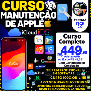 Curso Manutenção e Reparação de Apple iCloud 2.0