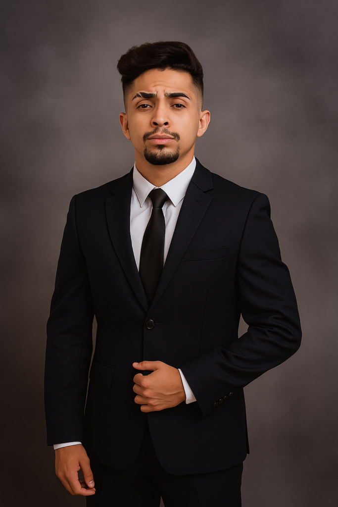 Retrato profissional com traje elegante Ferraz Tech Academy